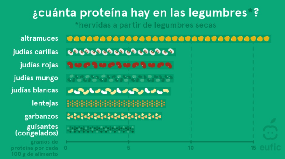 ¿CUÁNTA PROTEÍNA HAY EN LAS LEGUMBRES?